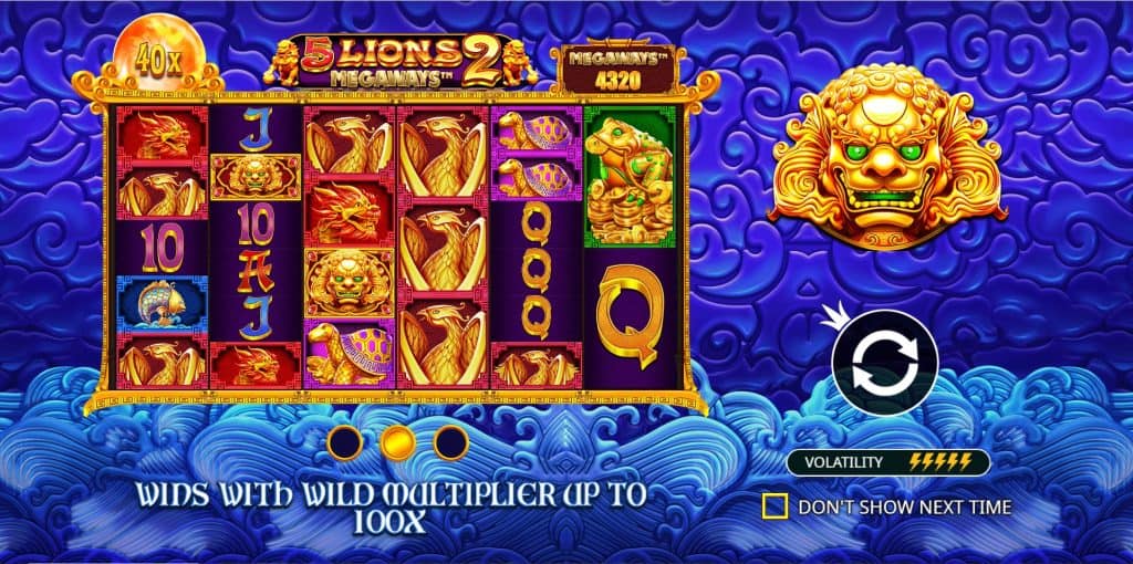 Singa Emas Pembawa Rezeki Besar Dalam 5 Lions Megaways 2