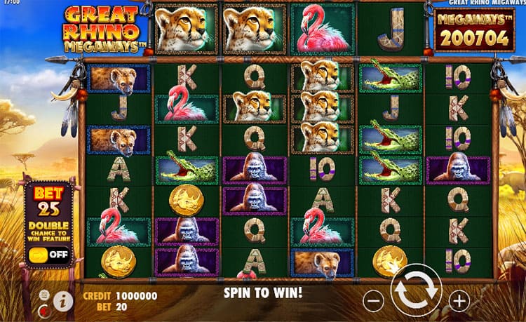 Petualangan Alam Liar Penuh Karakter di Great Rhino Megaways